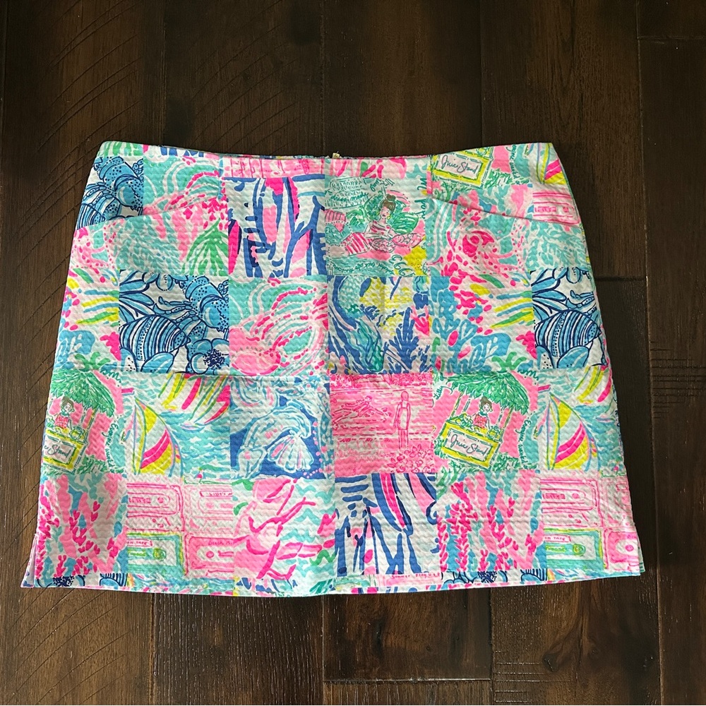 EEUC Lilly Pulitzer Marigold Patchwork Skort